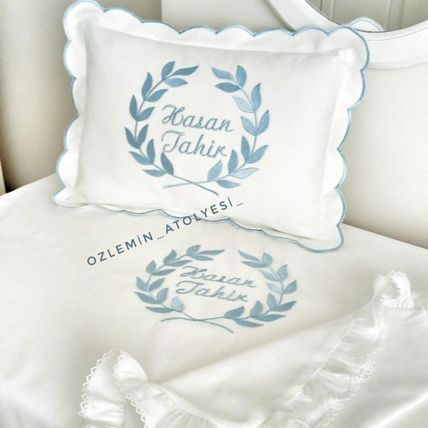 Personalized Ornament Pillow And Blanket Set Welcome To My First